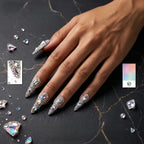 Kentrim Crystal Long Stiletto Press On Nails - 10 Pieces (Single Size)
