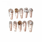 Kentrim Gem Long Coffin Press On Nails - 10 Pieces (Single Size)