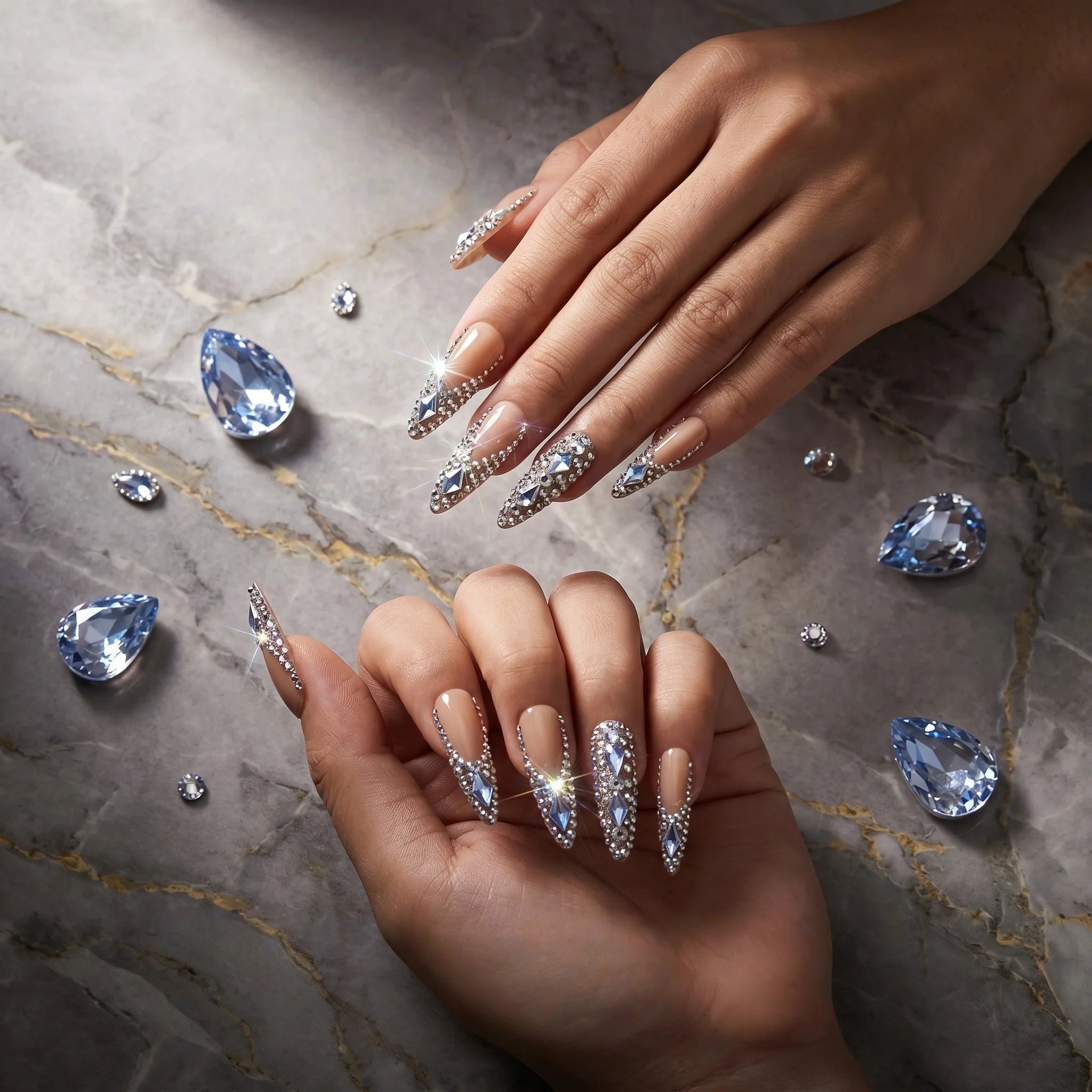 Kentrim Rhinestone Press On Nails - 10 Pieces (Single Size) Secondary image