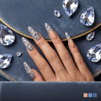 Kentrim Rhinestone Press On Nails - 10 Pieces (Single Size)