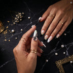 Kentrim Glamour Star & Bow Press On Nails - 30 Pieces, 15 Sizes