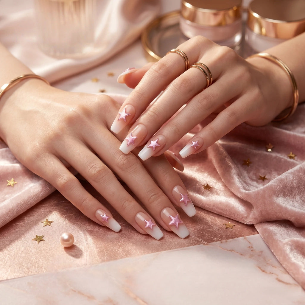 Kentrim Glamour Star Press On Nails- 30 Pieces, 15 Sizes