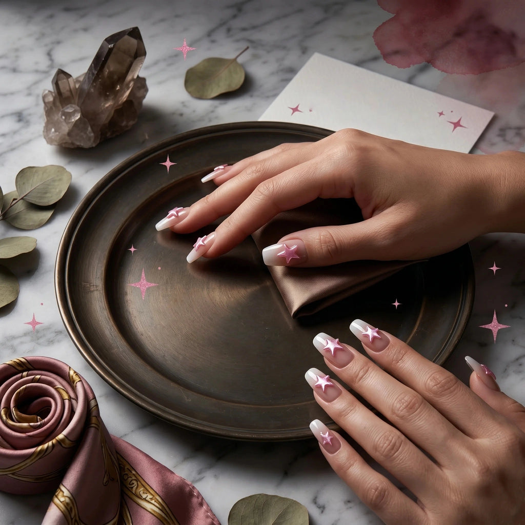 Kentrim Glamour Star Press On Nails- 30 Pieces, 15 Sizes