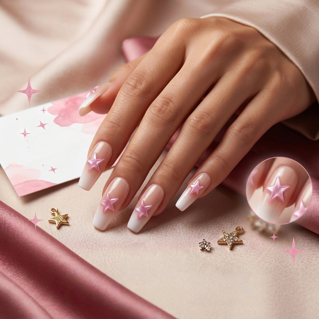 Kentrim Glamour Star Press On Nails- 30 Pieces, 15 Sizes