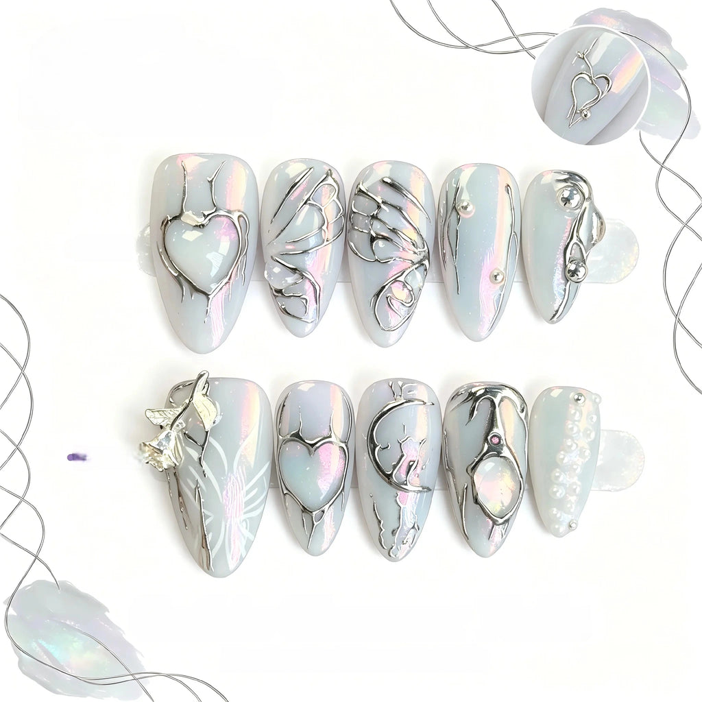 Kentrim Gothic Press On Nails - 10 Pieces (Single Size)