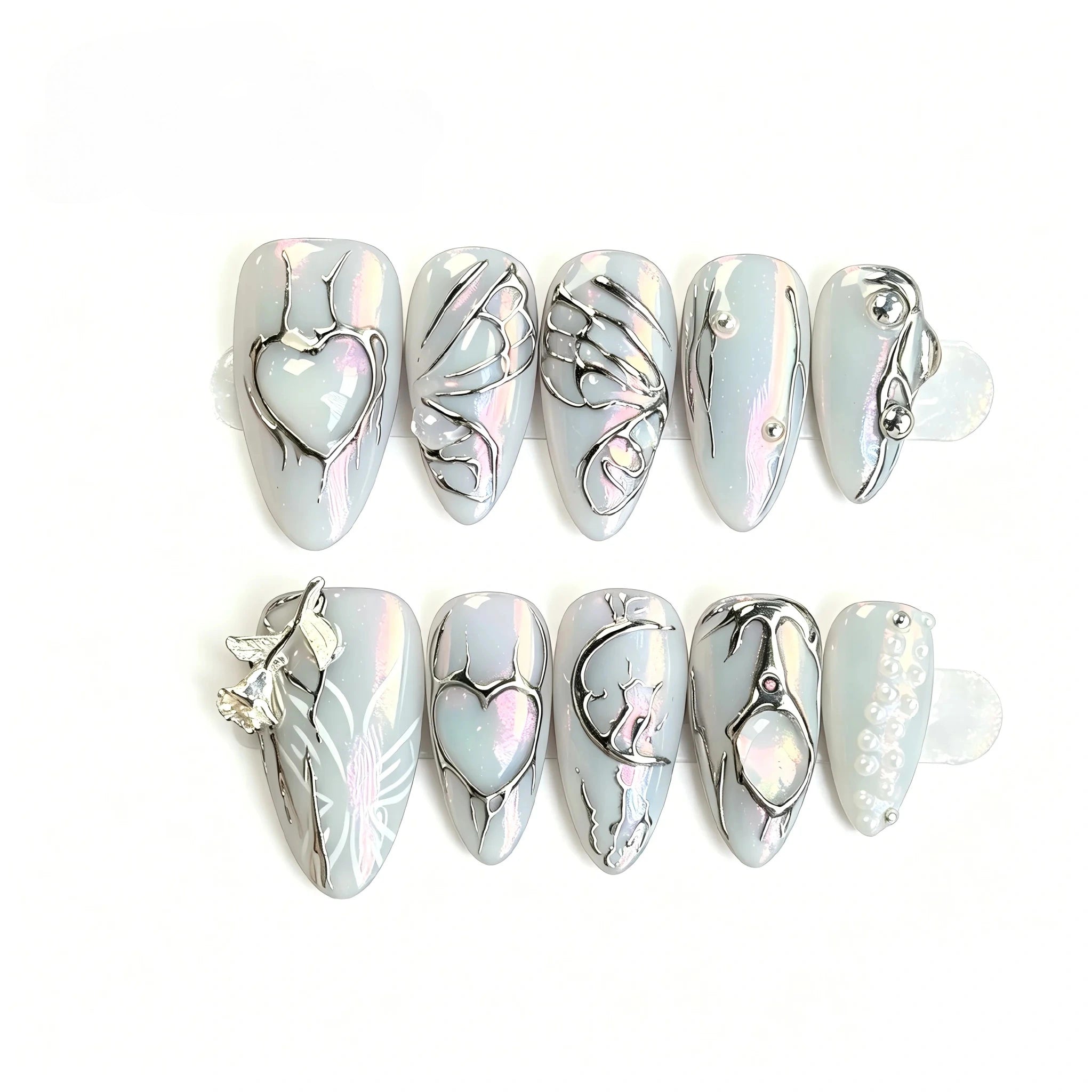 Kentrim Gothic Press On Nails - 10 Pieces (Single Size) Main image