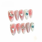 Kentrim Gothic Silver Web Press On Nails - 10 Pieces (Single Size)