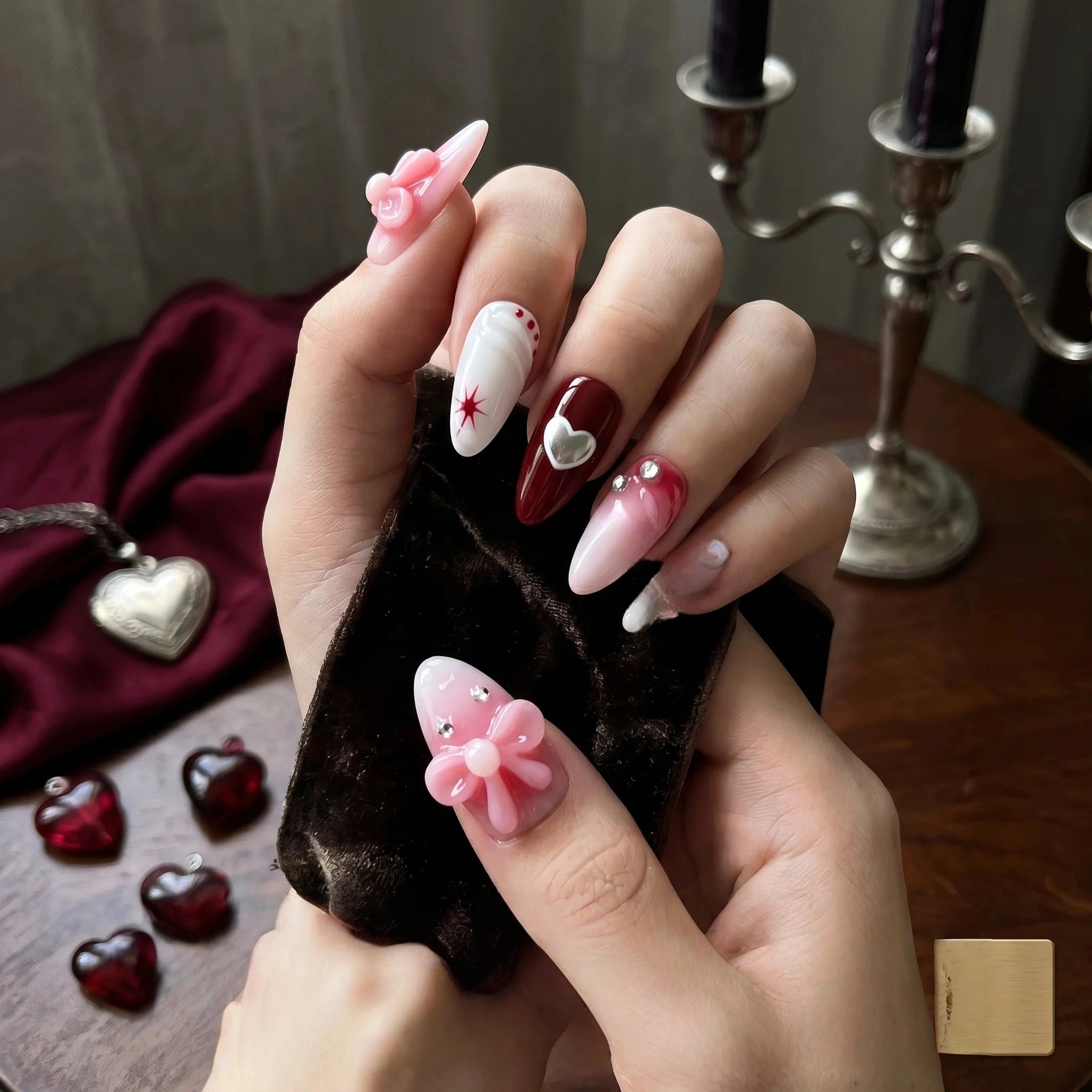 Kentrim Gothic Romance Press On Nails- 10 Pieces (Single Size)