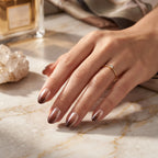 Press on Nails Kentrim Brown Coffee Cat Eye Gradient Medium Long Almond Press On Nails - 24 Pieces 12 Sizes Beige