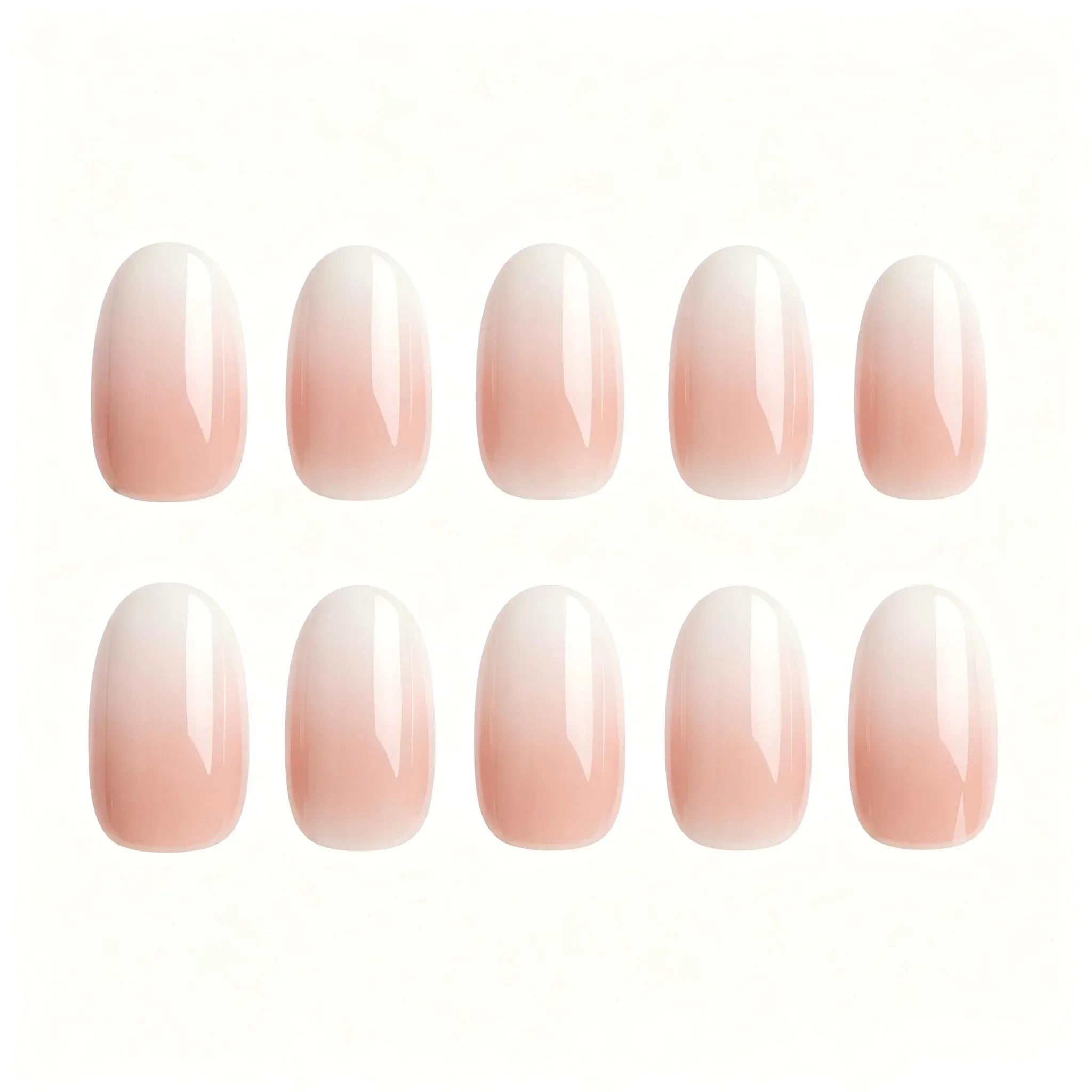 Press on Nails Kentrim Nude Pink Gradient French Medium Long Almond Press On Nails - 24 Pieces 12 Sizes Pink Main image