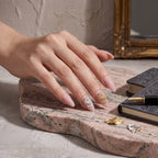 Press on Nails Kentrim Multi Color Almond Dollar Press On Nails - 24 Pieces (12 Sizes)