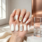 Press on Nails Kentrim Multi Color Almond Dollar Press On Nails - 24 Pieces (12 Sizes)