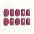 Press on Nails Kentrim Solid Dusty Mauve Minimal Medium Short Square Press On Nails - 24 Pieces 12 Sizes Purple