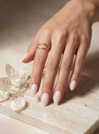 Press on Nails Kentrim Solid Nude Pink Minimal Medium Short Square Press On Nails - 24 Pieces 12 Sizes Pink