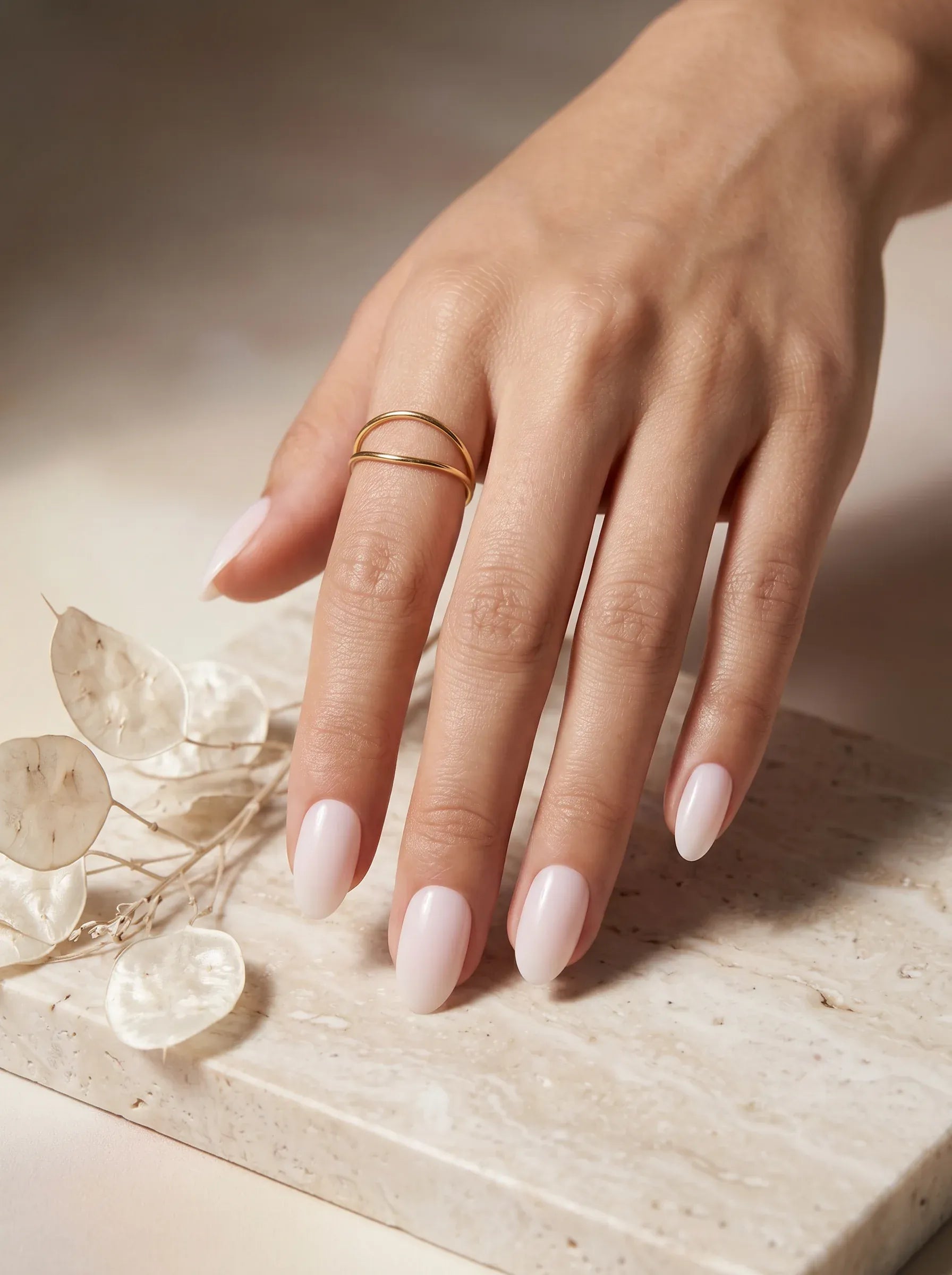 Press on Nails Kentrim Solid Nude Pink Minimal Medium Short Square Press On Nails - 24 Pieces 12 Sizes Pink