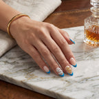 Press on Nails Kentrim French Tip Sign Almond Dollar Press On Nails - 30 Pieces, 15 Sizes