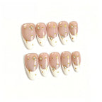 Kentrim French Tip Press On Nails - 10 Pieces (Single Size)