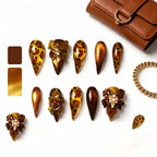 Kentrim Leopard Print Stiletto Press On Nails- 10 Pieces (Single Size)