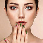Kentrim Floral Garden 3D Press On Nails- 10 Pieces (Single Size)