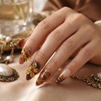 Kentrim Tortoiseshell Almond Press On Nails- 10 Pieces (Single Size)