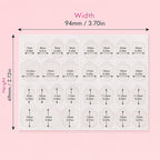 Nail Adhesive Tabs | Jelly Sticky Pads for Reusable Press On Nails, 24 Pcs, 15 Sizes