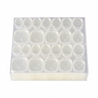 Nail Adhesive Tabs | Jelly Sticky Pads for Reusable Press On Nails, 24 Pcs, 15 Sizes