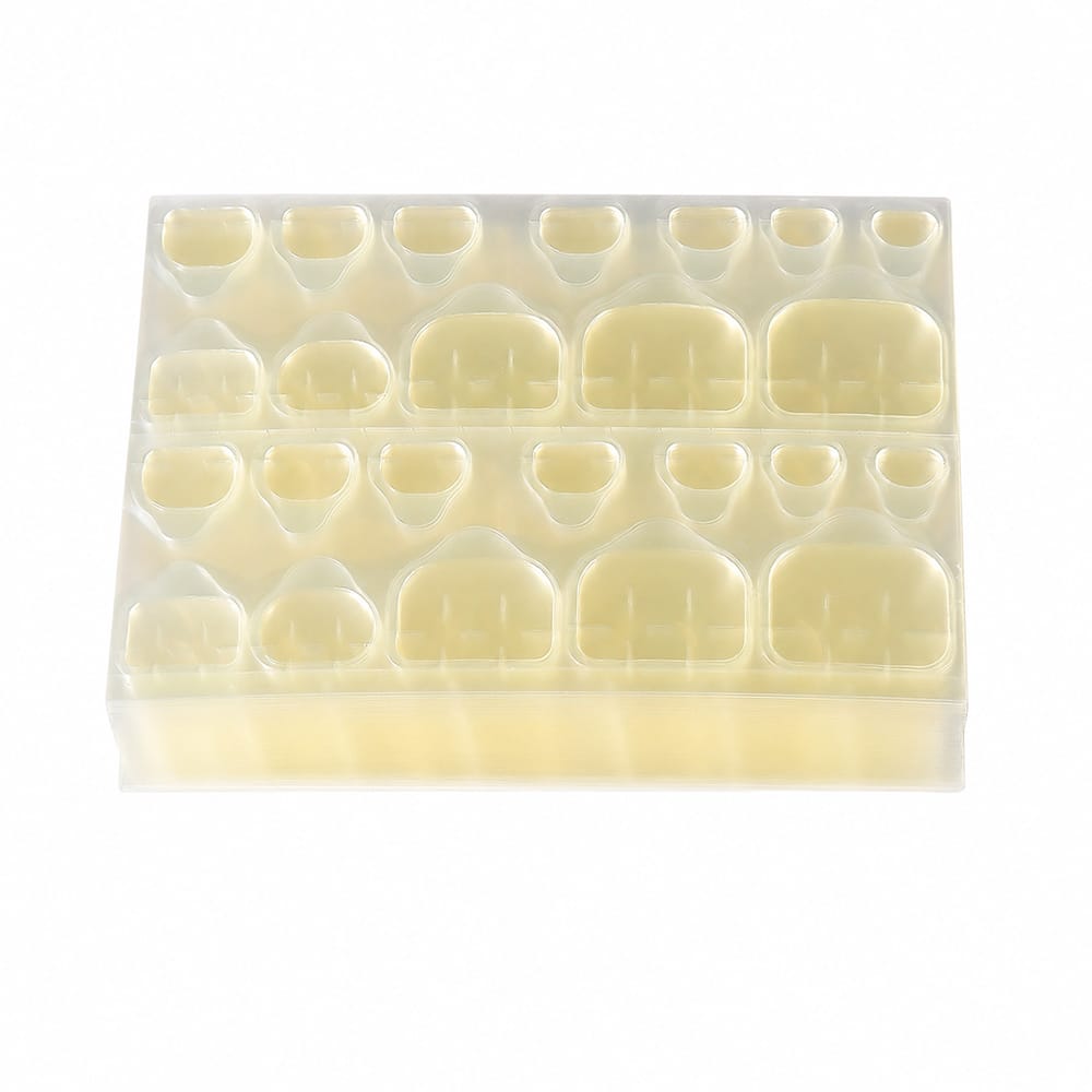 Nail Adhesive Tabs | Jelly Sticky Pads for Reusable Press On Nails, 24 Pcs, 15 Sizes