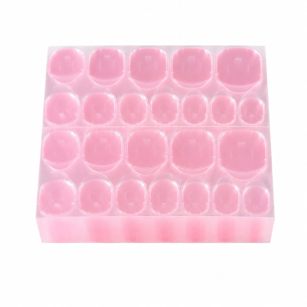 Nail Adhesive Tabs | Jelly Sticky Pads for Reusable Press On Nails, 24 Pcs, 15 Sizes