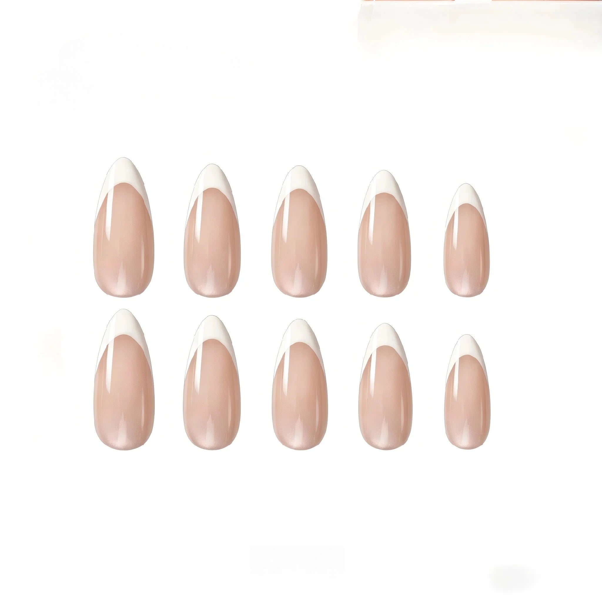 Kentrim Neutral French Press On Nails- 30 Pieces, 15 Sizes