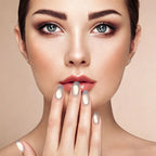 Kentrim Nude Silver Ombre Medium Almond Press On Nails - 10 Pieces (Single Size)