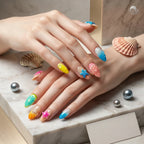 Kentrim Oceanic Dream Medium Almond Press On Nails- 10 Pieces (Single Size)