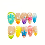 Kentrim Oceanic Dream Medium Almond Press On Nails- 10 Pieces (Single Size)