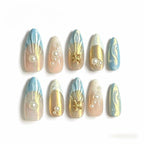 Kentrim Oceanic Shell Press On Nails - 10 Pieces (Single Size)