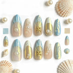 Kentrim Oceanic Shell Press On Nails - 10 Pieces (Single Size)