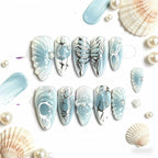 Kentrim Oceanic Shell Press On Nails - 10 Pieces (Single Size)
