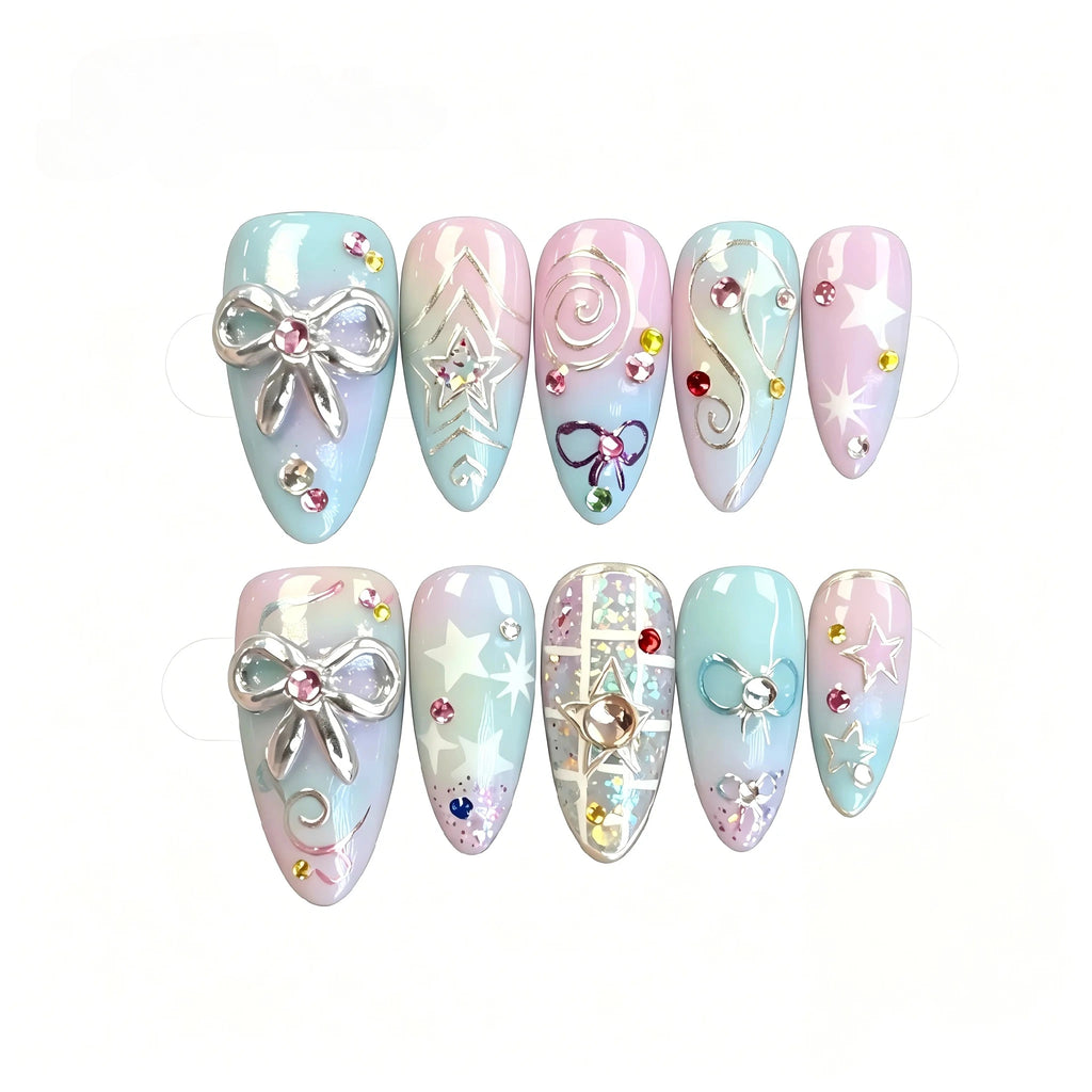 Kentrim Pastel Ombre Press On Nails - 10 Pieces (Single Size)