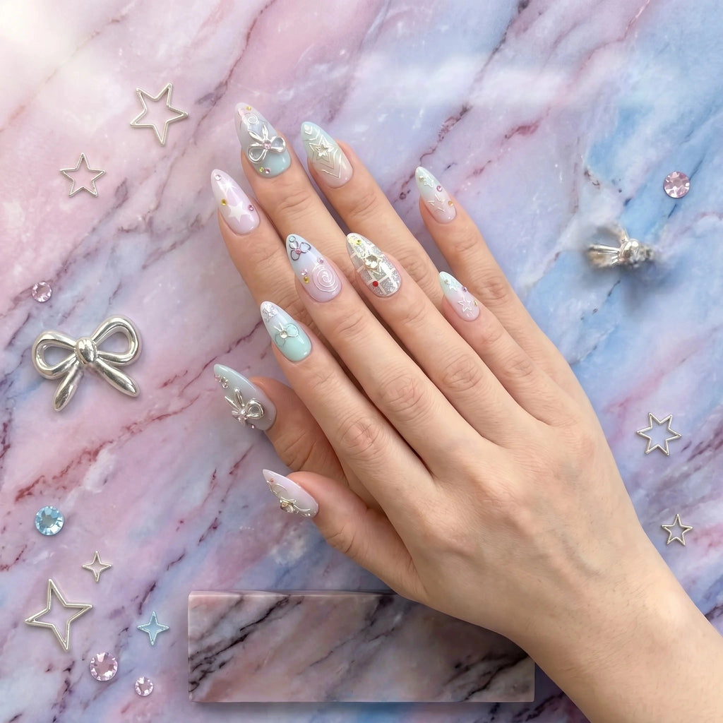 Kentrim Pastel Ombre Press On Nails - 10 Pieces (Single Size)