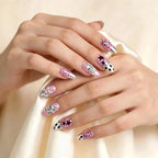 Kentrim Pink Zebra Leopard Print Press On Nails- 10 Pieces (Single Size)