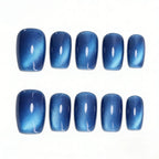 Kentrim Cat Eye Shimmer Gradient Press On Nails - 24 Pieces, 12 Sizes