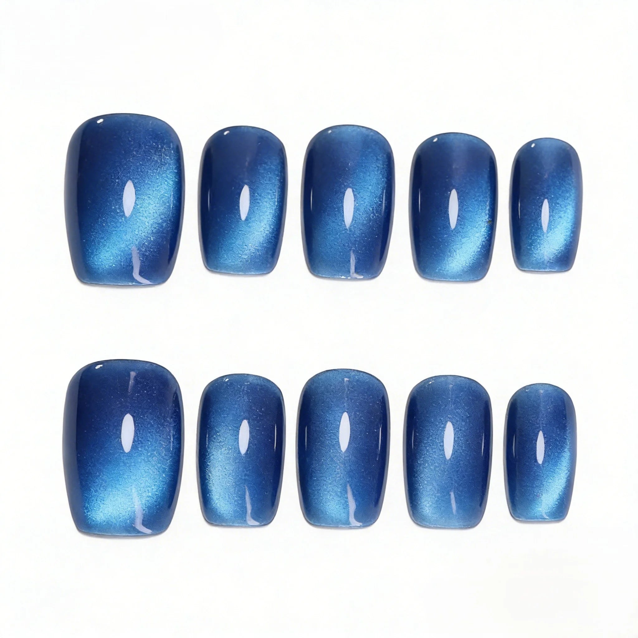 Kentrim Cat Eye Shimmer Gradient Press On Nails - 24 Pieces, 12 Sizes Main image