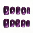 Kentrim Cat Eye Shimmer Gradient Press On Nails - 24 Pieces, 12 Sizes