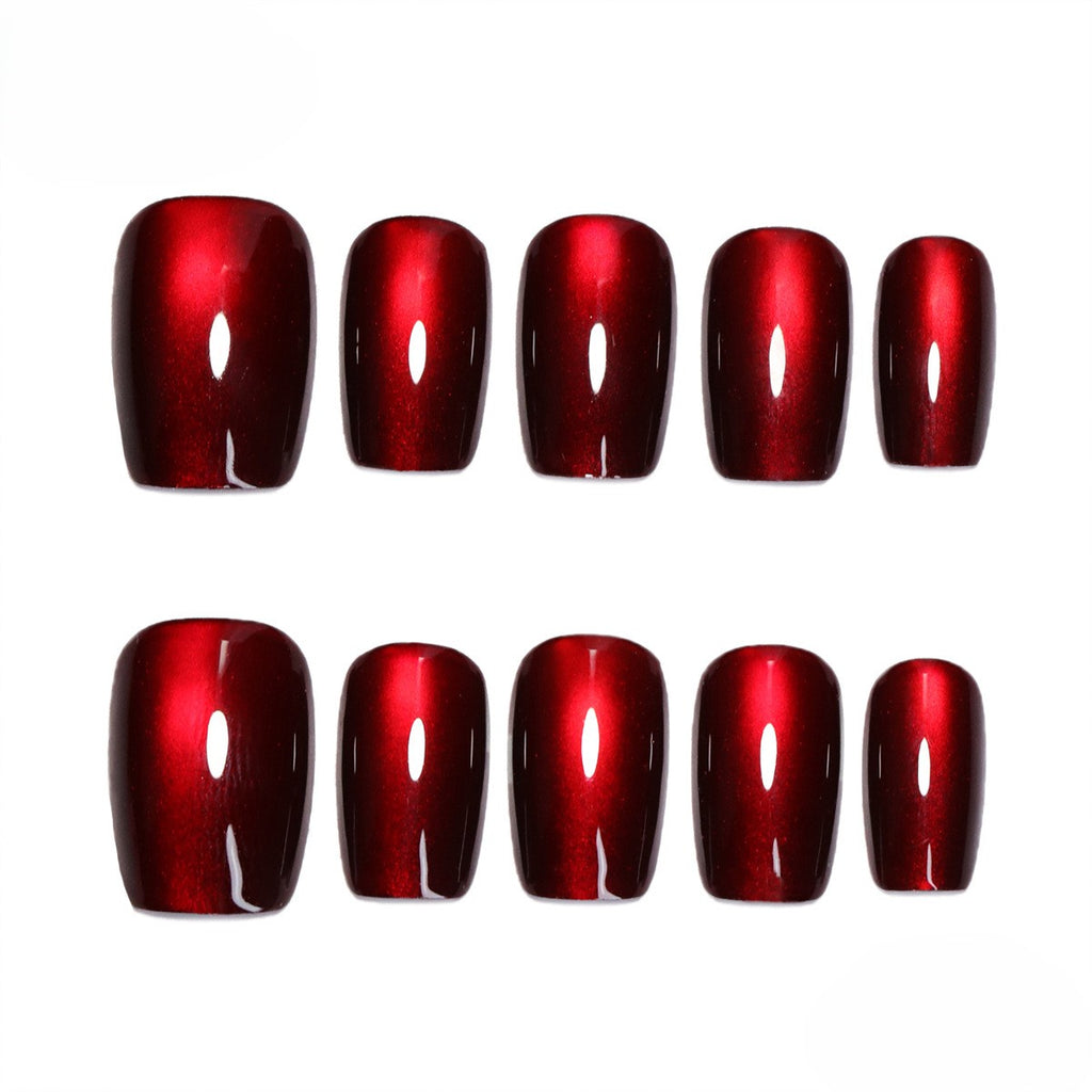 Kentrim Cat Eye Shimmer Gradient Press On Nails - 24 Pieces, 12 Sizes