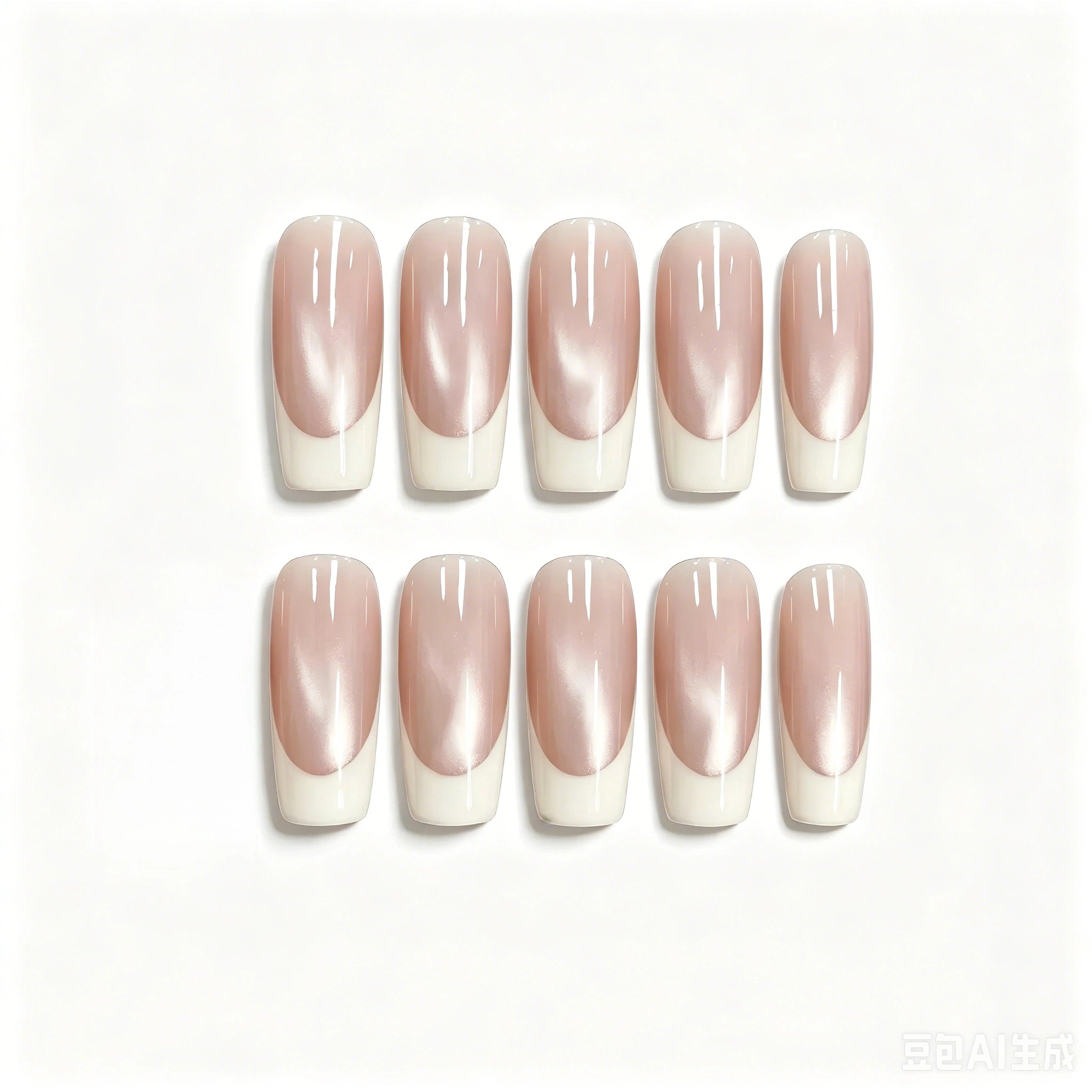 Kentrim Neutral French Press On Nails- 30 Pieces, 15 Sizes Main image
