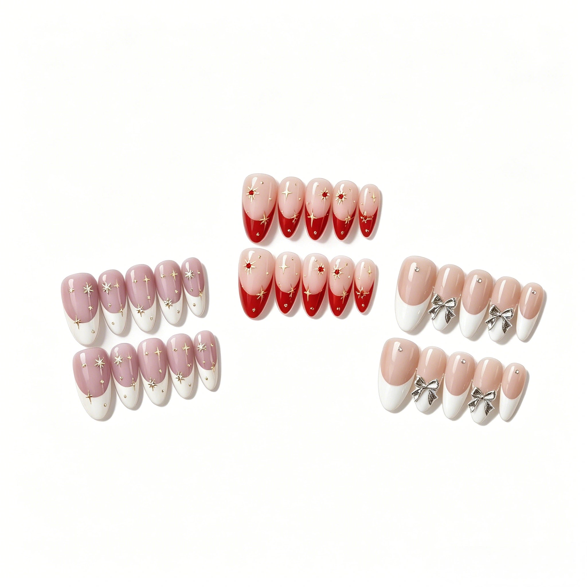 Kentrim French Collection 3-Set Press On Nails - 30Pieces (3 x 10 Pieces) Main image