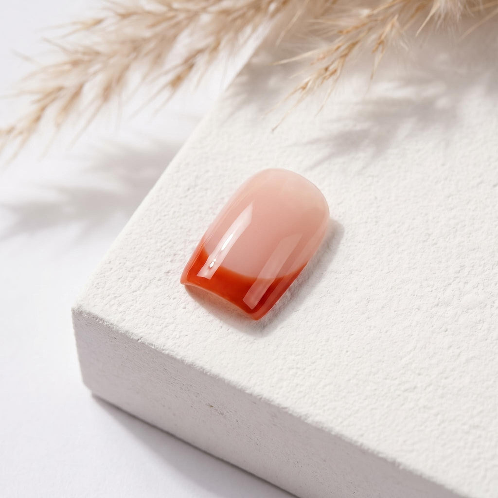 Kentrim Multicolor French Tip Short Square Press On Nails - 24 Pieces, 12 Sizes