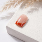 Kentrim Multicolor French Tip Short Square Press On Nails - 24 Pieces, 12 Sizes