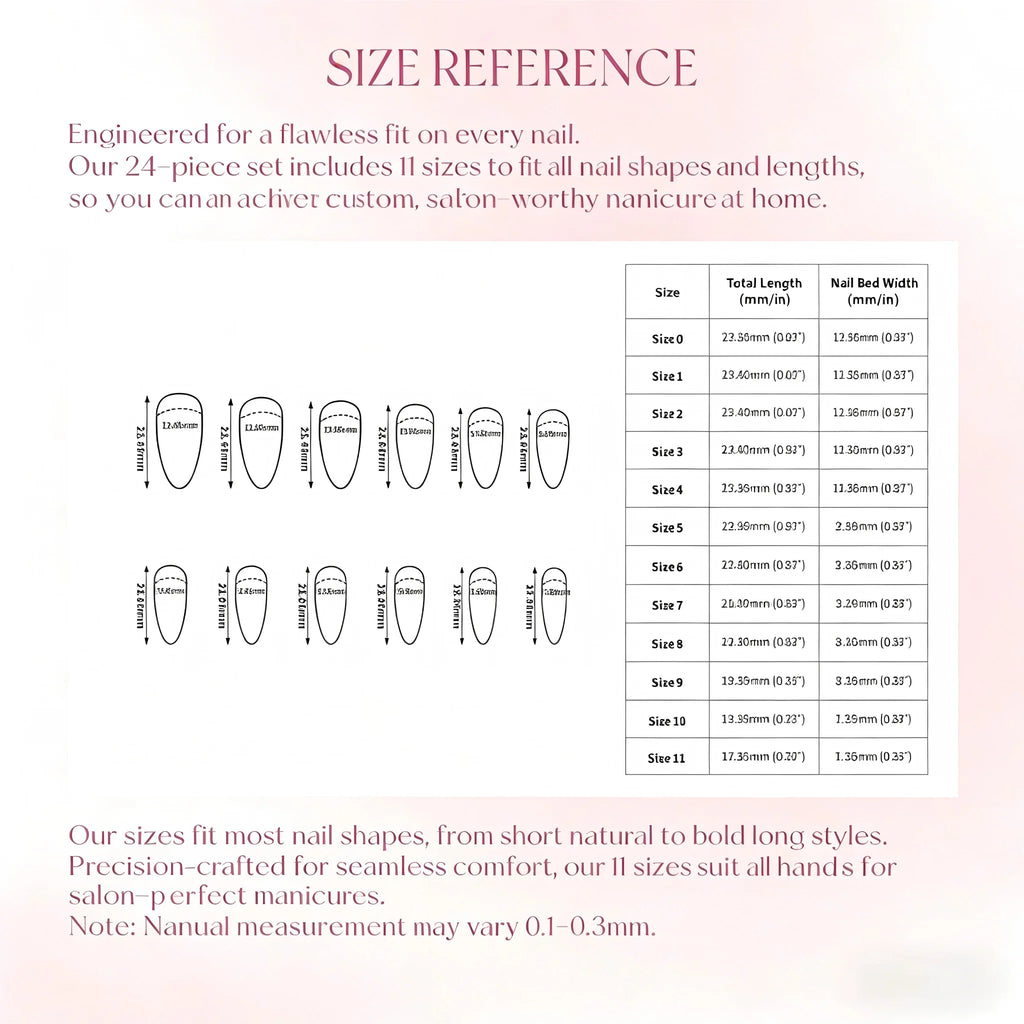 Kentrim Rainbow French Tip Press On Nails - 24 Pieces, 12 Sizes