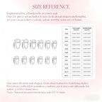 Kentrim Rainbow French Tip Press On Nails - 24 Pieces, 12 Sizes