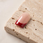 Kentrim Multicolor French Tip Short Square Press On Nails - 24 Pieces, 12 Sizes
