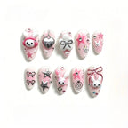 Kentrim Bunny & Bow Press On Nails - 10 Pieces (Single Size)